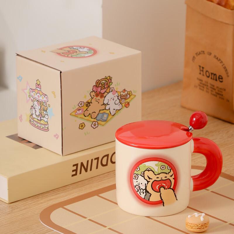 OLOEY Cartoon Puppy Ceramic Mug