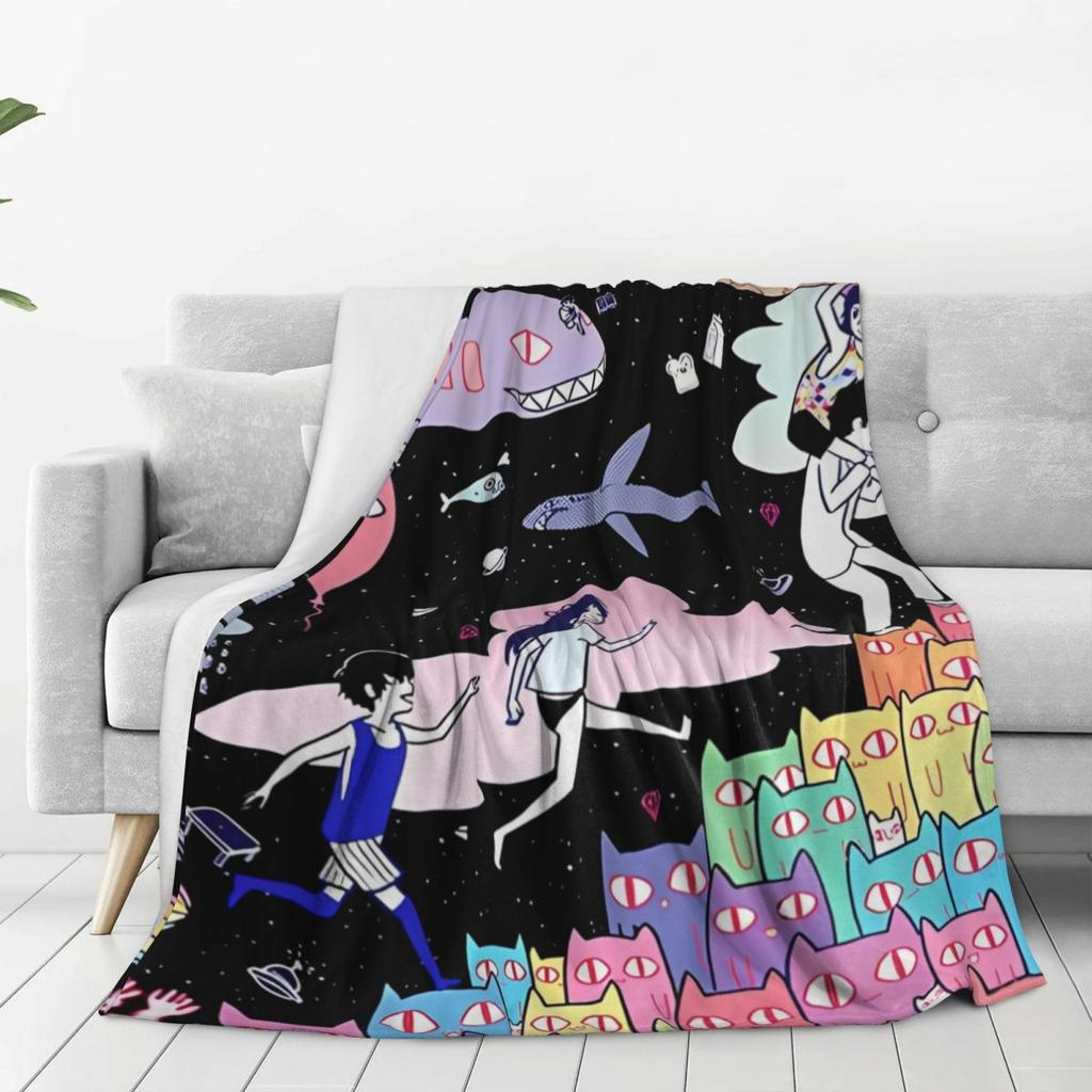 Omori Accessories Blanket Video Game Print Super Soft Cozy Throw Blankets for Sofa Multiple Sizes Bedding Throws