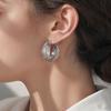 1 Pair Twisted Hoop Earrings for Women, Minimalist Chunky Twisted Earrings, Large Vintage Jewelry for Daily Prom Party