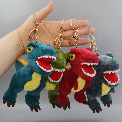 14Cm Animation Dinosaur Plush Plaything Keychain Fun Tyrannosaurus Rex Small Doll Girl Bag Decoration Pendant Plush Dinosaur Doll Present
