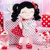 Baby Dolls PlushToy Curly Hair Doll New Design Polka Dots Toys 30cm Red