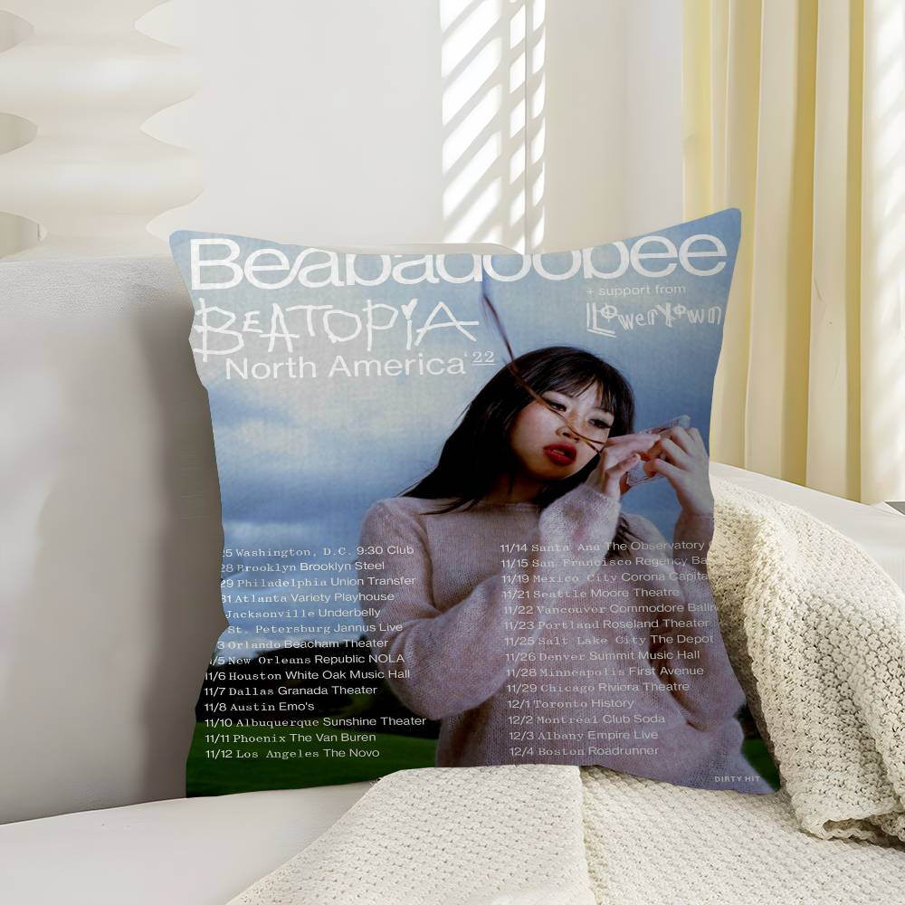 Singer BBeabadoobee Office Cushion Pillowcase Car Cushion CoverXCM Lumbar Pillowcase Sofa Pillowcover