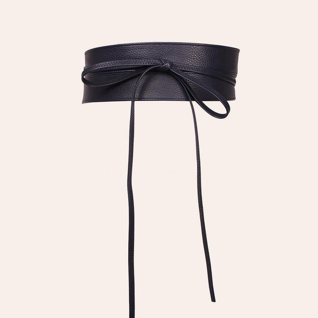 Women's Seasonal Dress Belts - Wide Ribbon Bow Knotted Waist Accessory