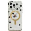 IMD Lamination Is Suitable for Apple 16ProMax Phone Cases, N52 Gaussian Magnetic High-transparency IPhone15 Fresh Flowers