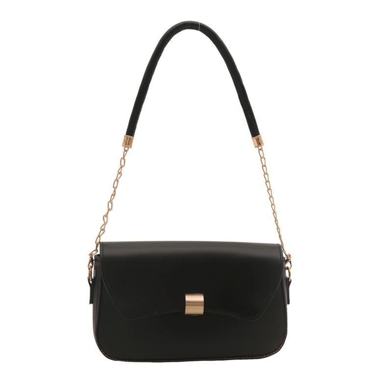 Elegant Pu Leather Chain Shoulder Bag For Women Trendy 2024 Street Style Small Square Bag