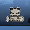 Kemol Reflective Car Sticker Back | Funny Reflective Panda Sticker - Weatherproof Car Sticker,