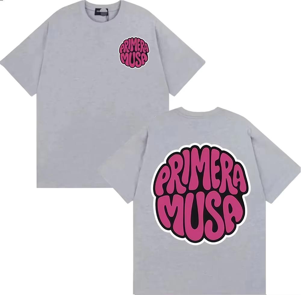 Rapper Omar Courtz pure cotton Unisexs shirt oversized Primera Musa Album graphics summer Womens Y2k Harajuku Streetwear Tshirt