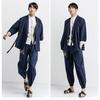 Japanese Kimono Cardigan Chinese Style Linen Haori Yukata Streetwear Traditional Samurai