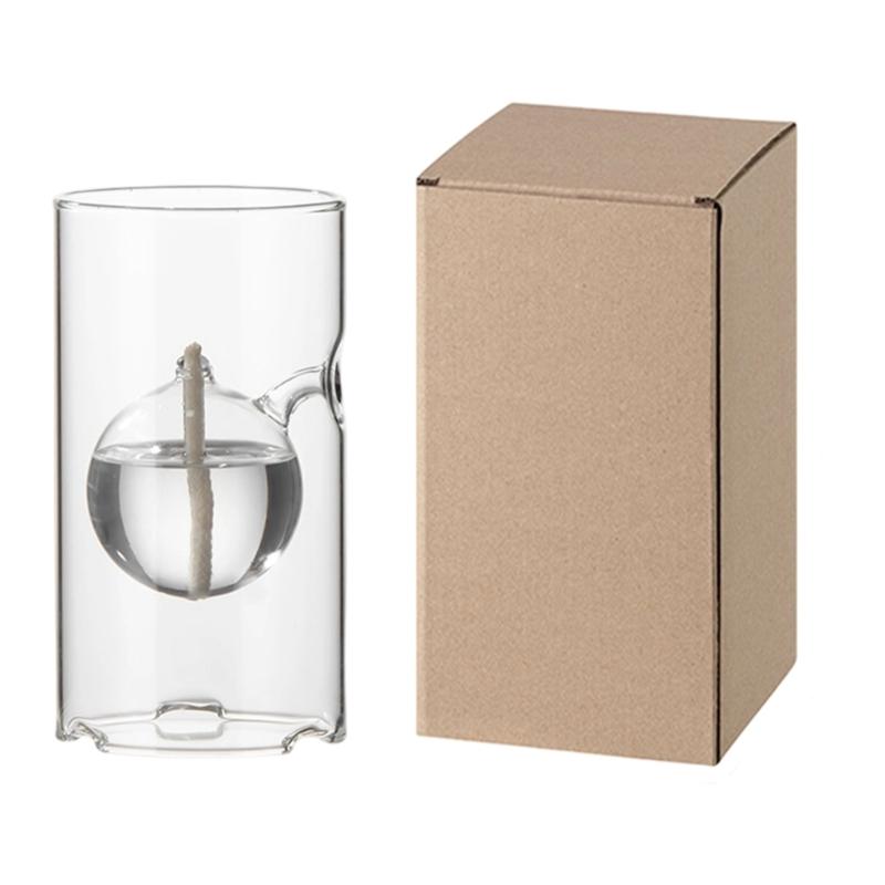 

Fuels Refillable Glass Oil Candle Use with Liquid Paraffin Lamp Oil Tornados Candle Holders Reusables Liquid Candle