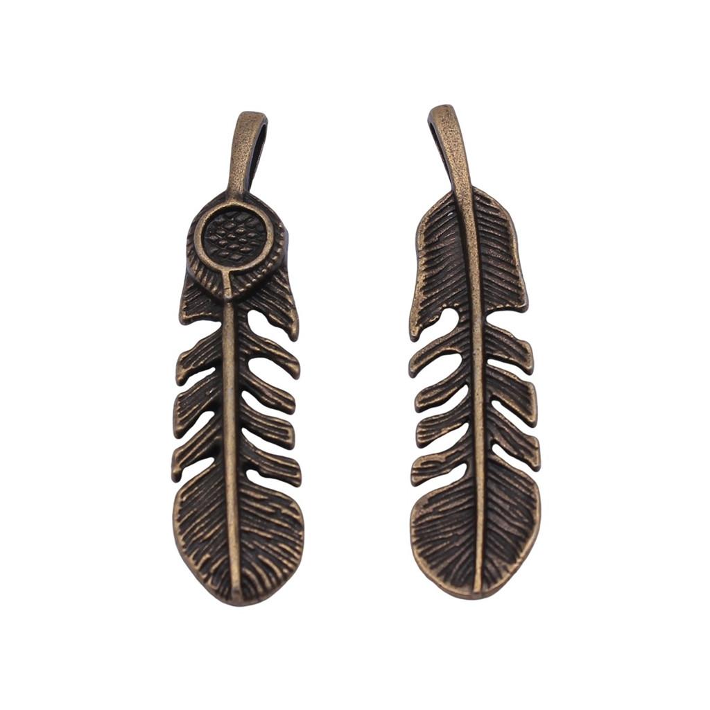 Feather Charms Multi Color Alloy Leaf Pendants For Boho Style DIY Jewelry Accessories