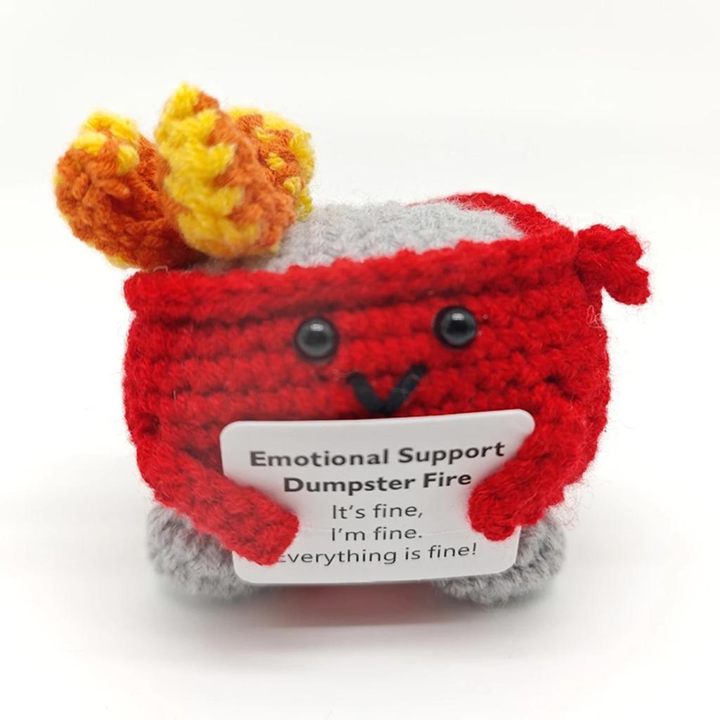 1pc Emotional Support Gifts, Handmade Creative Plush Desktop Decoration Ornaments,