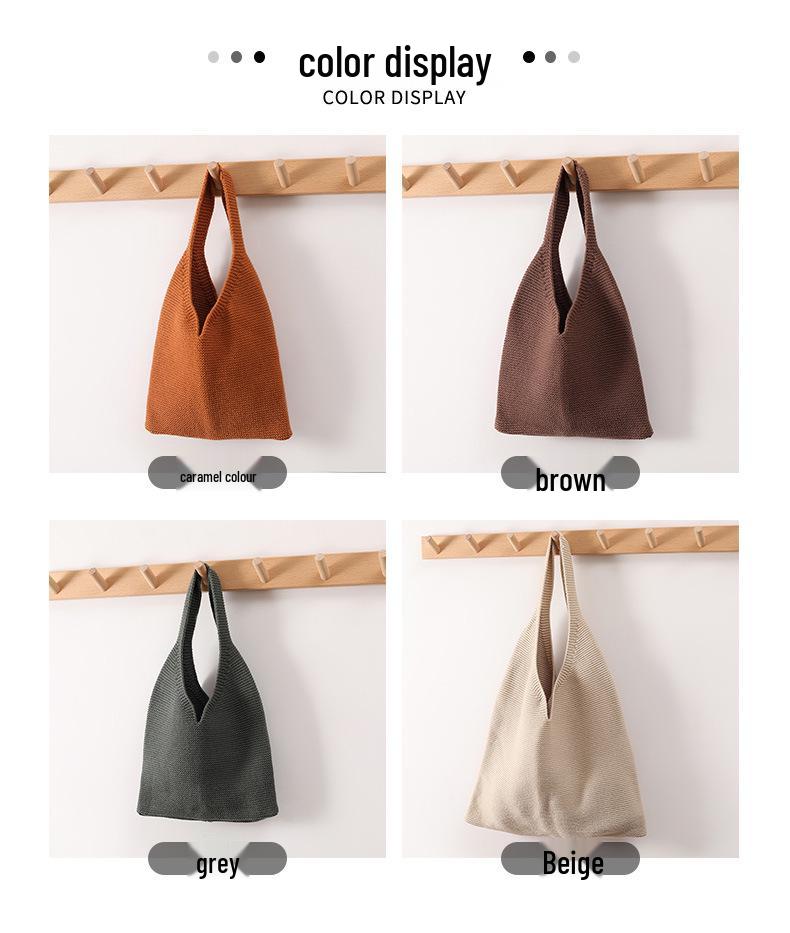Trendy Korean Style Knitted Vest Handbag – Creative & Simple Design