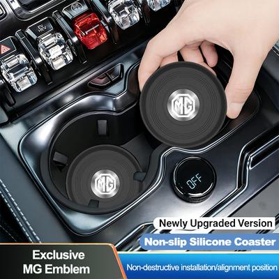 2Pcs New Car Water Cup Silicone Pad Anti-slip Noise Reduction For MG Rx5 Marvel ZST ZS MG3 MG5 MG6 MG7 GT GS ZX EZS EHS Electric UU444