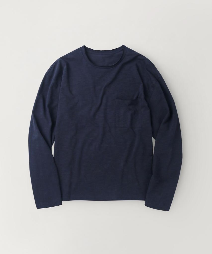 INDUST Low-Cut Cotton Slub Long Sleeve (Navy)