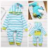 Adorable Cotton Newborn Romper Unisex Baby Jumpsuit Comfortable Long Sleeve Striped Onesie