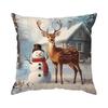 Christmas Snowman Cushions Pillowcase Polyester Cushion Cover Throw Pillow Sofa Decoration Pillowcover Home Car Sofa Decor