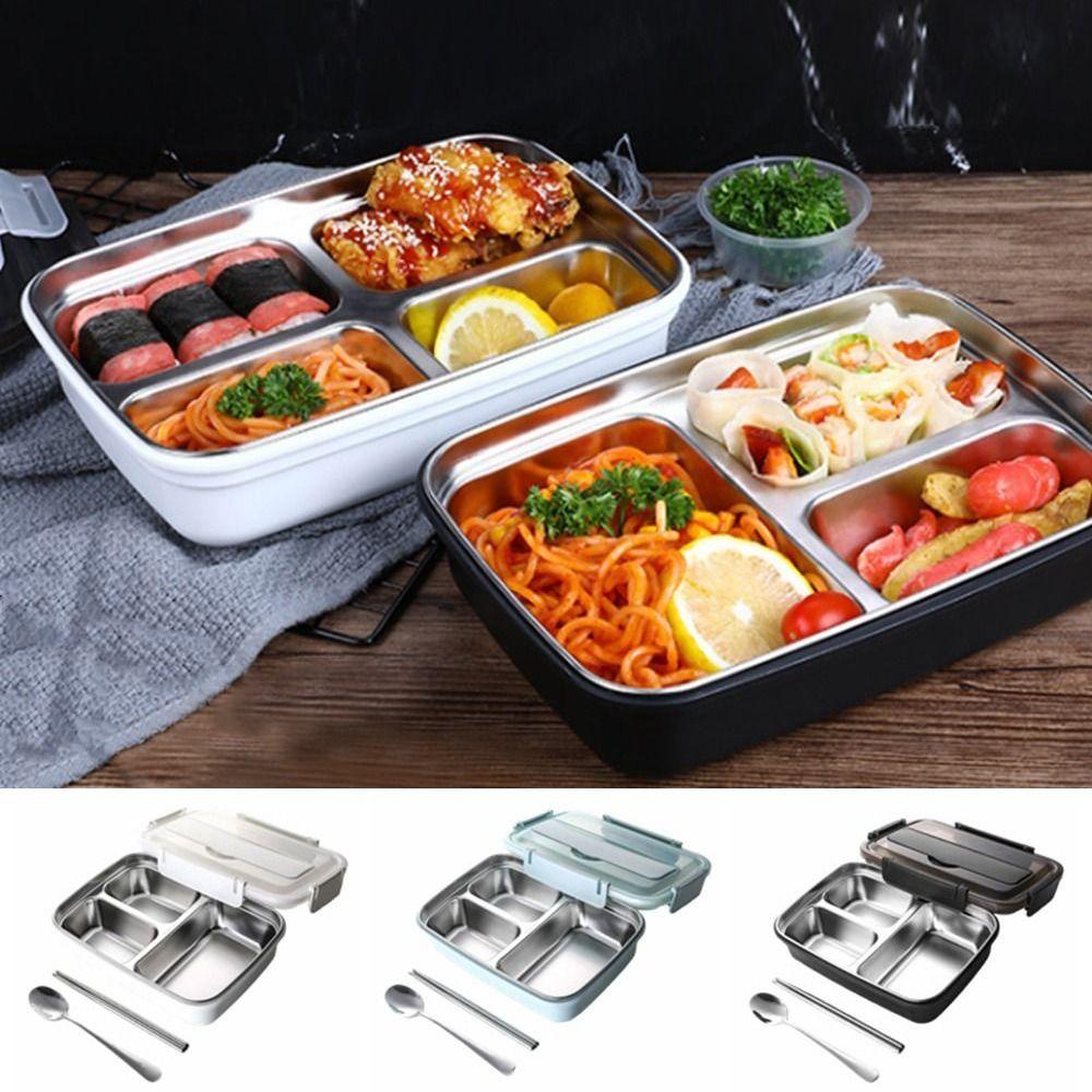 Sealed Divides Food Container Stainless Steel Food Storage Crisper Insulation Lunch Box  Outdoor