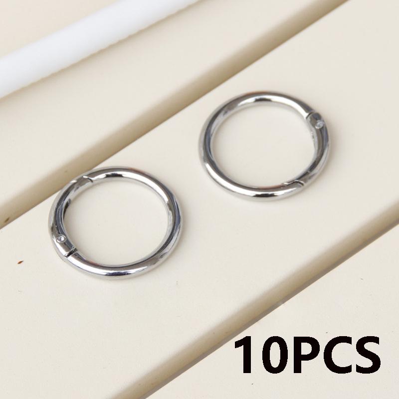 

Round Carabiner Metal Spring O Rings Clip Keychain Keyrings Snap Hook Buckle Alloy Purse Clips for Keychain, Handbag, Luggage