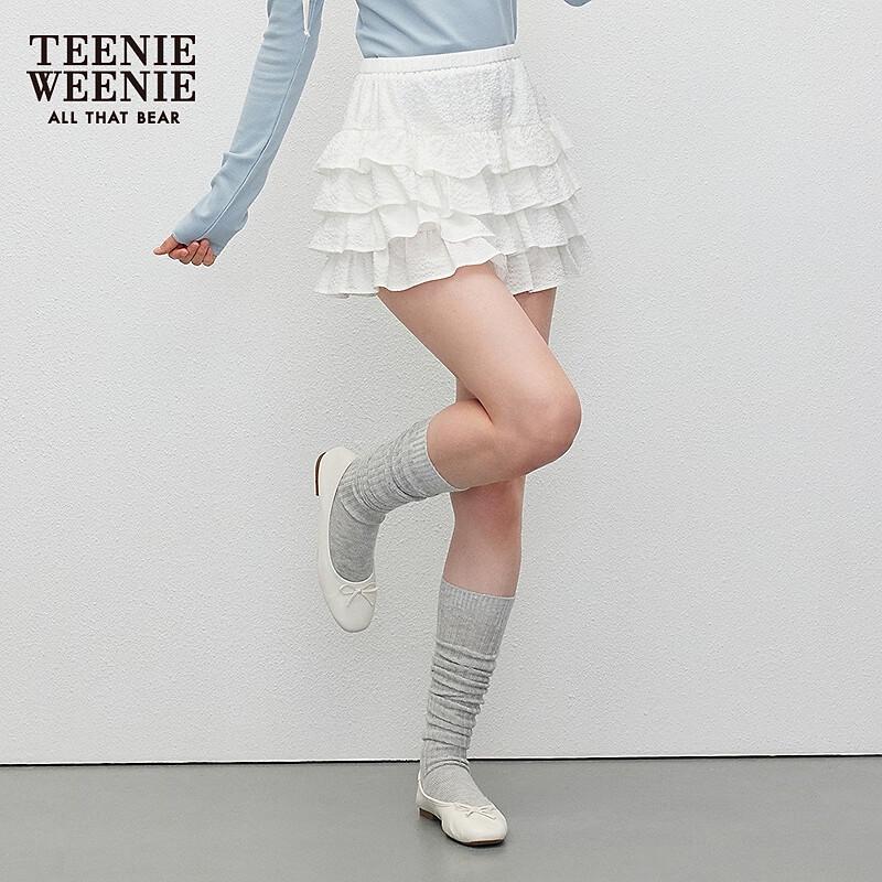 Teenie Weenie Bear 2025 Autumn Asymmetric Tiered Skirt