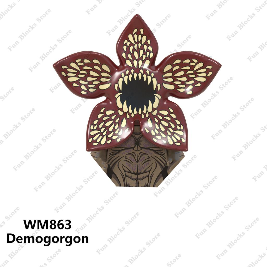 Montauk Upside Down World Building Blocks Demogorgon Vecna Eleven Mini Action Figures Bricks Model Movies Dolls Toys Kids Gift