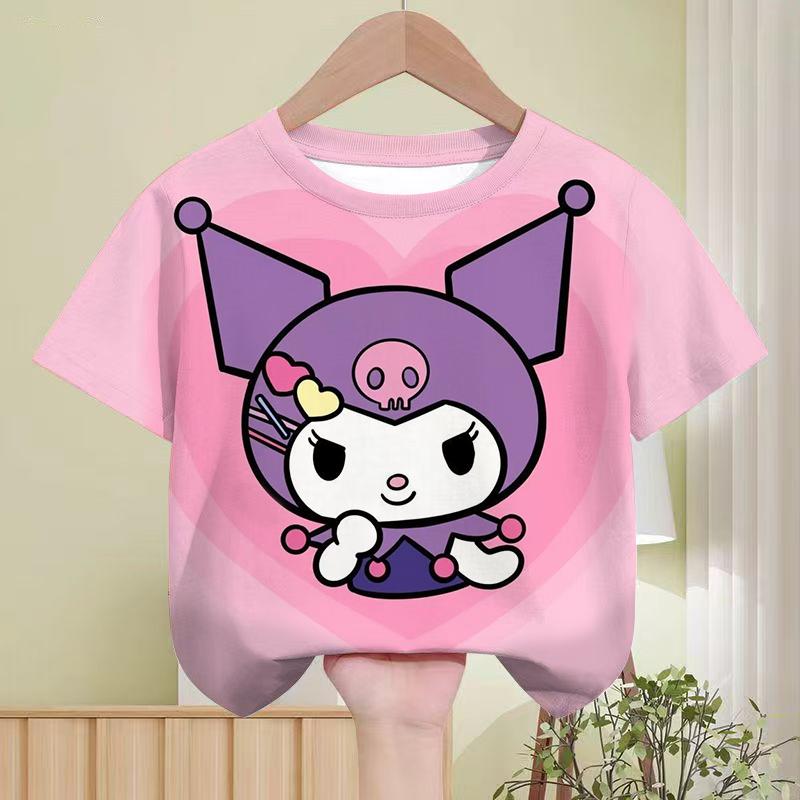 Sanrio Kulomi Children's T-shirt My melody cartoon cute print versatile summer breathable short sleeve top wholesale