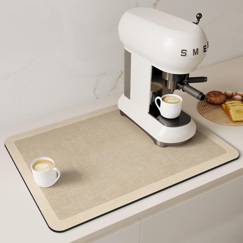 Quick Drying Dish Mat Kitchen Tableware Coffee Draining Pad Dinnerware Cup Bottle Placemat Super Absorbent Coffee Mats