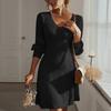 Elegant and Refined Long-sleeved Women's Dress for Summer