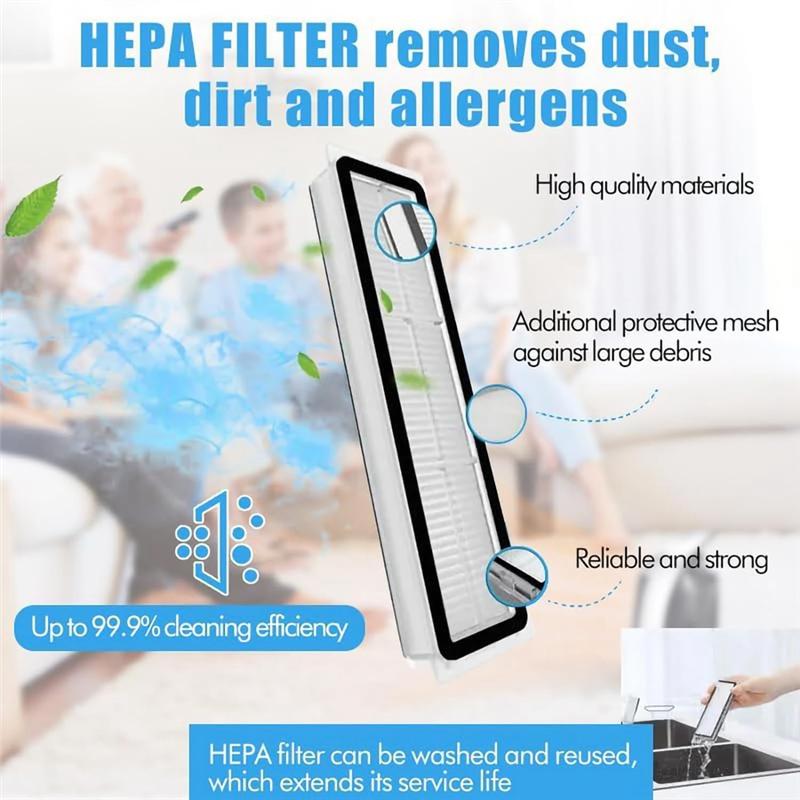 AD23-Main Side Brush Hepa Filter Mop Cloth Rag Dust Bag Plastic Vacuum Cleaner Parts For Dreame Bot D9 Plus RLD11GD Robot Vacuum