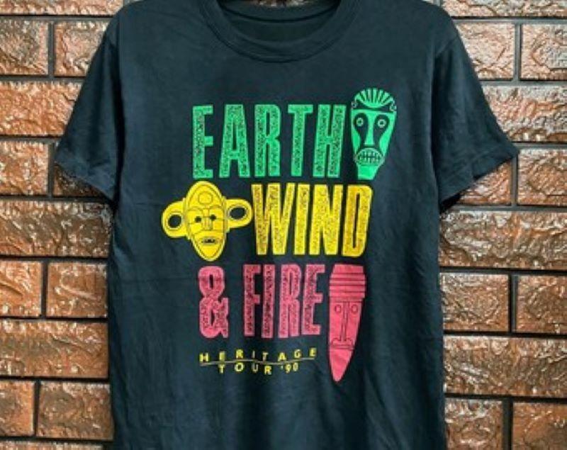 Earth Wind And Fire T Shirt Black Cotton All size Unisex HRL477 XXXL