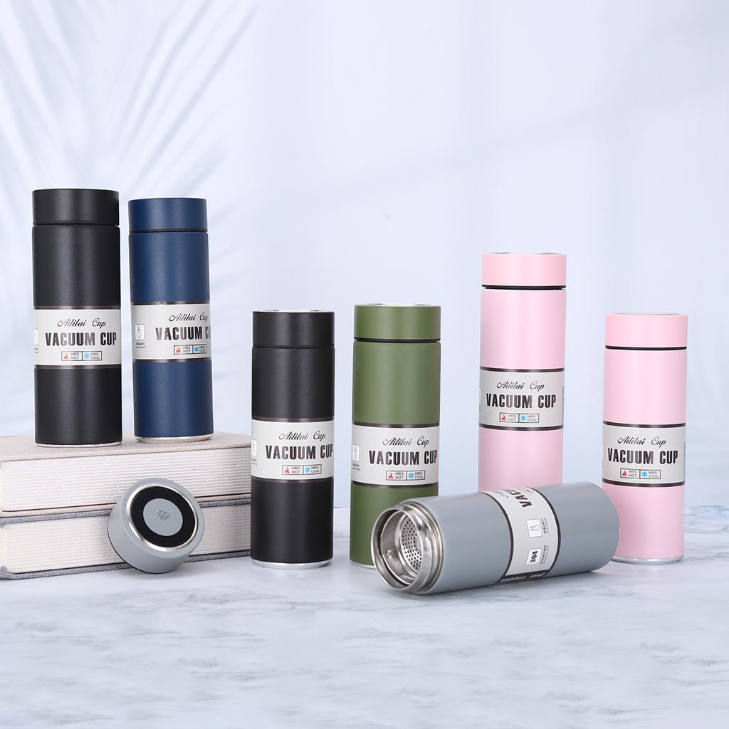 New Modern Stainless Steel Vacuum Cup High-end Simple Straight Cup Tea Separation Business Gift Cup