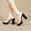 2026 NEUE High Heel Hausschuhe Transparente Plateau Gladiator Sandalen Sommer Absatzsandalen Freizeit Damen Hausschuhe