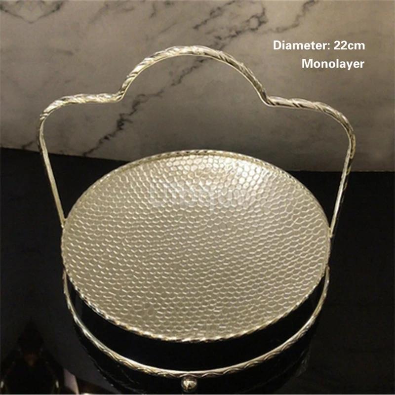 Creative pattern three layer Mini snack rack Fruit plate KTV bar restaurant tableware Cake rack Snack plate Water cube cake rack