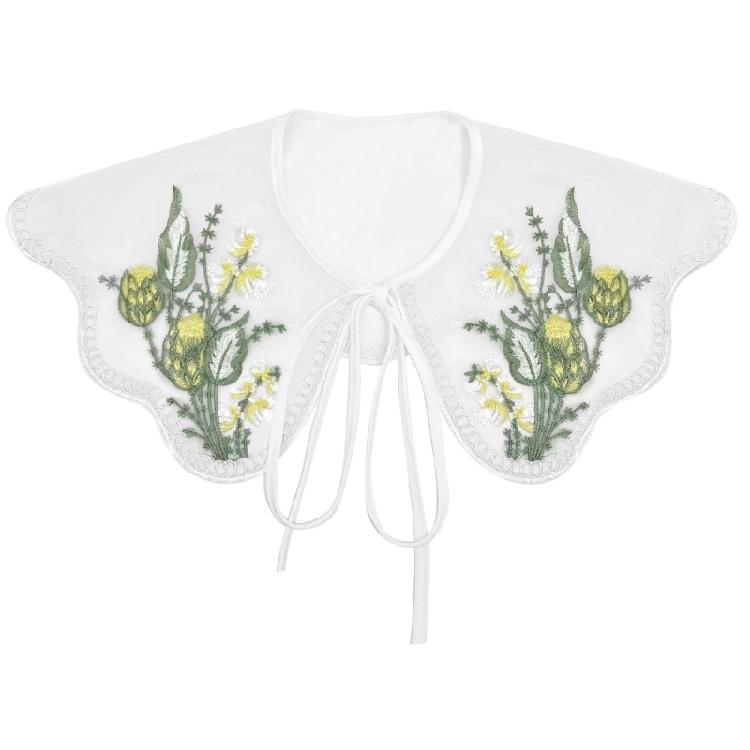 Embroidered Flower Blouse Collar Faux Collar Shirt False Collar Dress Decorative Collar Shawl Wrap Women Clothing Decors