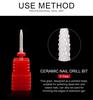 kads Ceramic Nail Drill Bits For Electric Manicure Drill & Accessory Milling Cutters for Machine Electric Nail File Bit