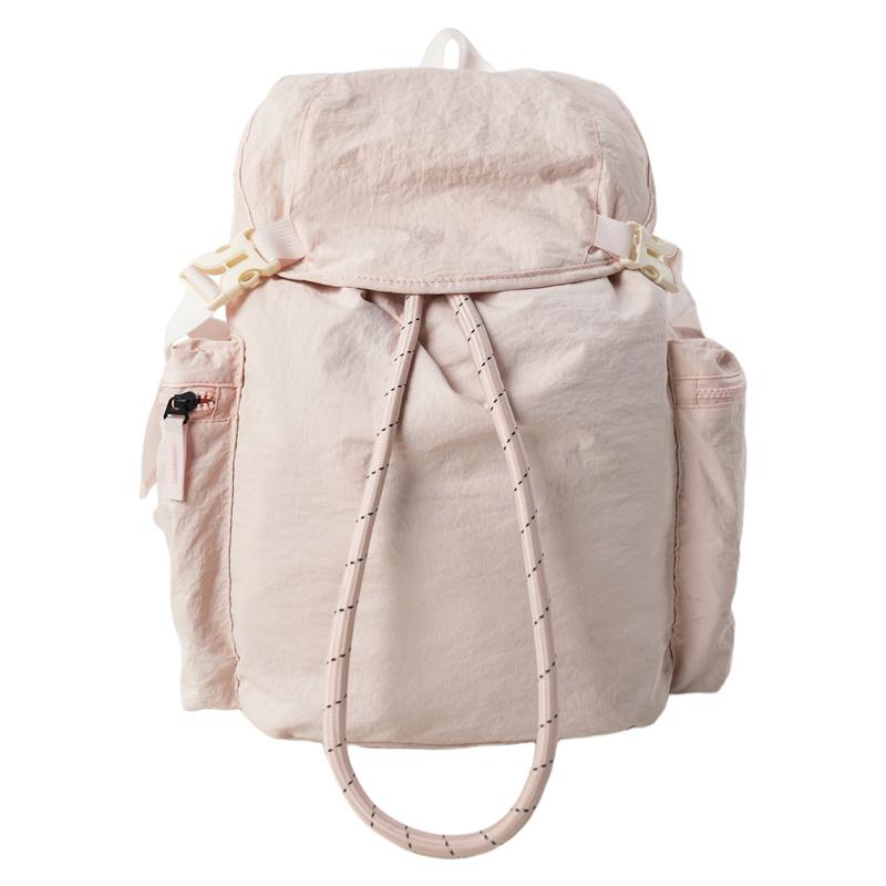 Solid Color Backpack Student Drawstring Schoolbag Large Capacity Backpack