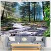 Forest Stream Tranquility Tapestry: Nature's RetreatWall Decoration Background Cloth, Bedroom Room Home Decoration