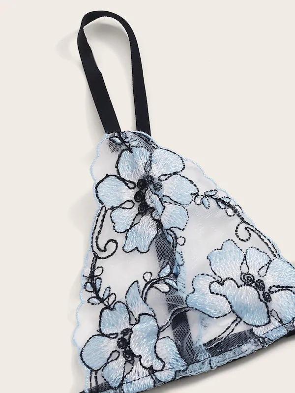 Europäisches und amerikanisches Sex-Unterwäsche-Set für Damen, sexy Netz-Druck, durchsichtig