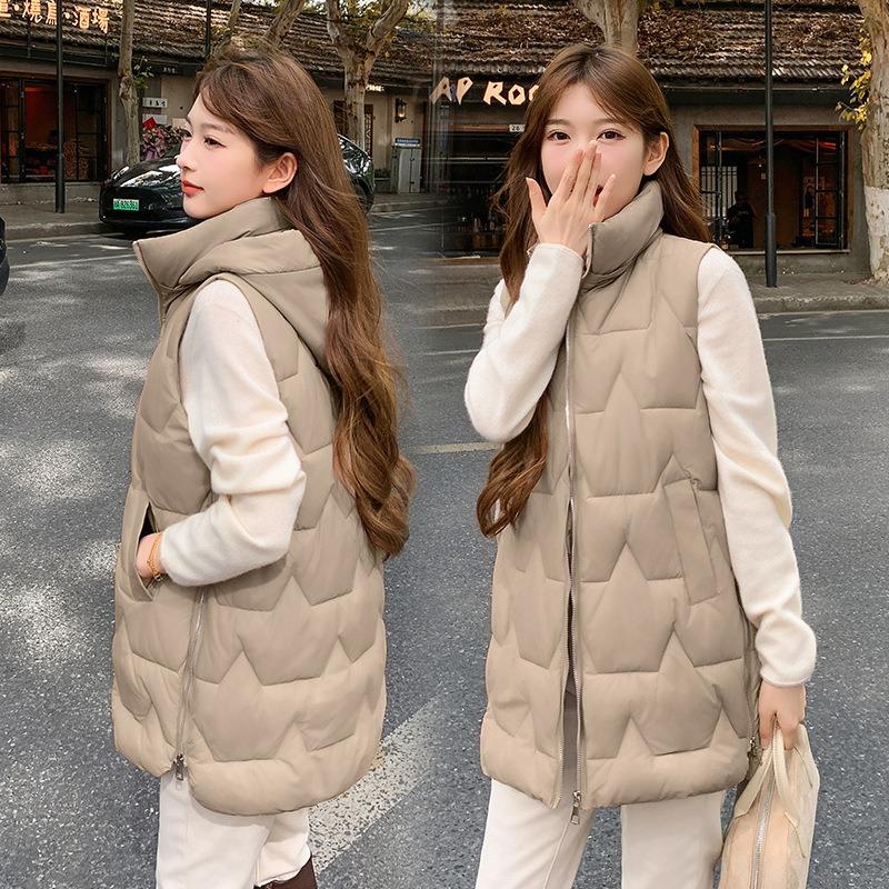 Winter new fashion age-reducing and thin vest jacket women's cotton vest sleeveless vest outer vest