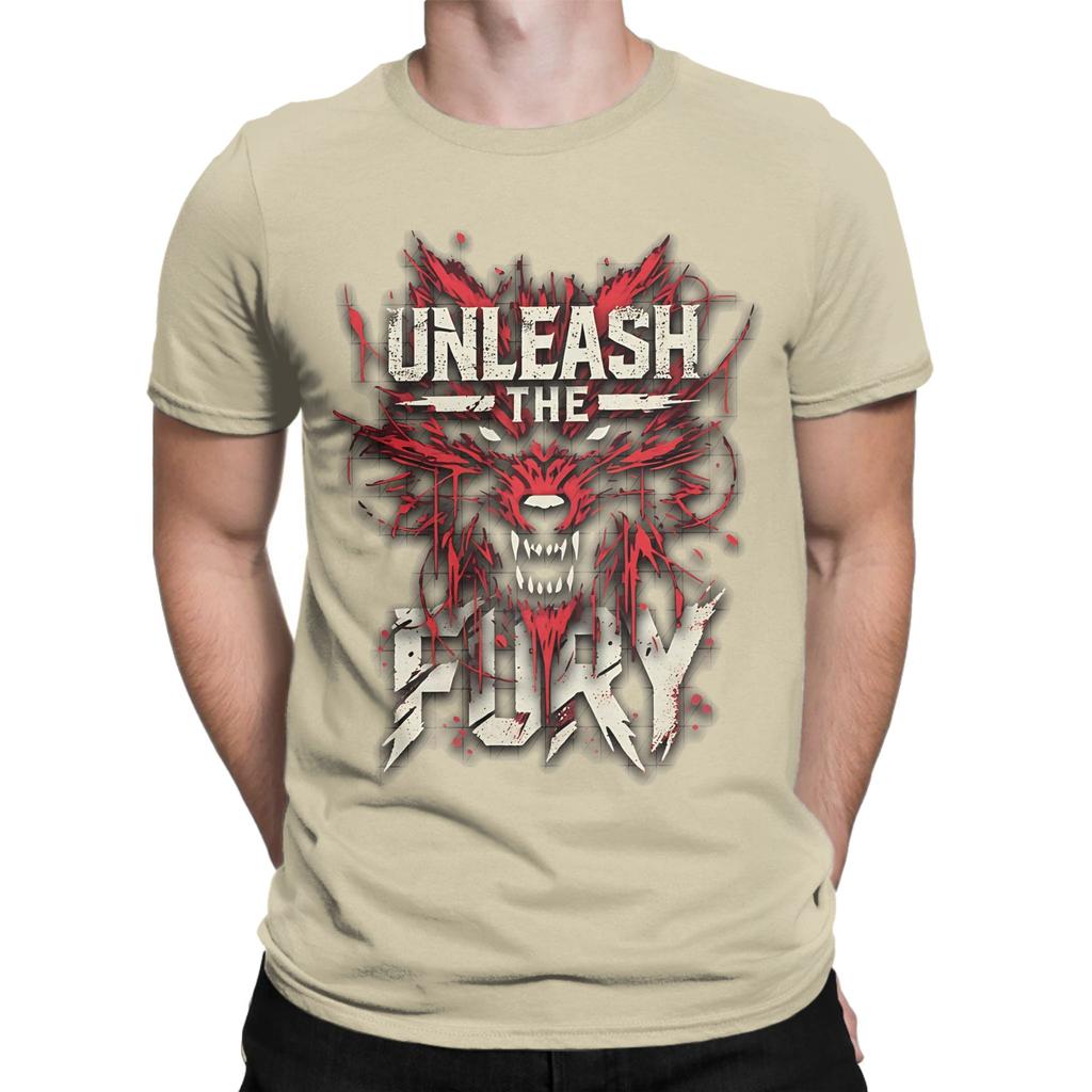 Blood Wolf Unleash The Fury Funny 100 Cotton Tshirt Dont Wake The Beast Tees Tops For Unisex