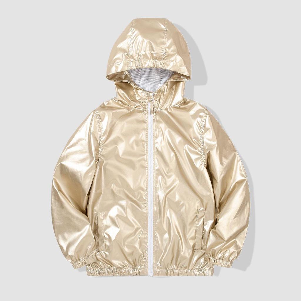 Children's Princess Hooded Windbreaker Jacket - Spring/Autumn 2025 Collection, Cute Zipper Design for Medium and Large Kids.