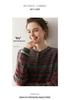 Women's Fashionable Cashmere Cardigan - Round Neck, Inlaid Pattern, Loose Fit, Warm for Autumn/Winter