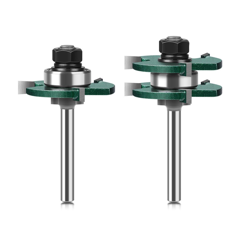 6mm 1/4in 1/2in 3-Tooth T-Mortise Router Bit Square Tooth Mortise  Router Bit Square Tooth Mortise Milling Cutter Tool Drilling