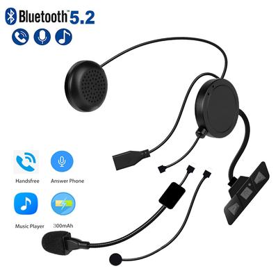 Bluetooth 5.2 Motorradhelm-Headset, kabelloser Freisprech-Stereo-Musik-Player mit Mikrofon, Moto-Kopfhörer für Fahrer