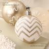 16-Piece Champagne Gold & White Christmas Tree Hanging Ornaments Set