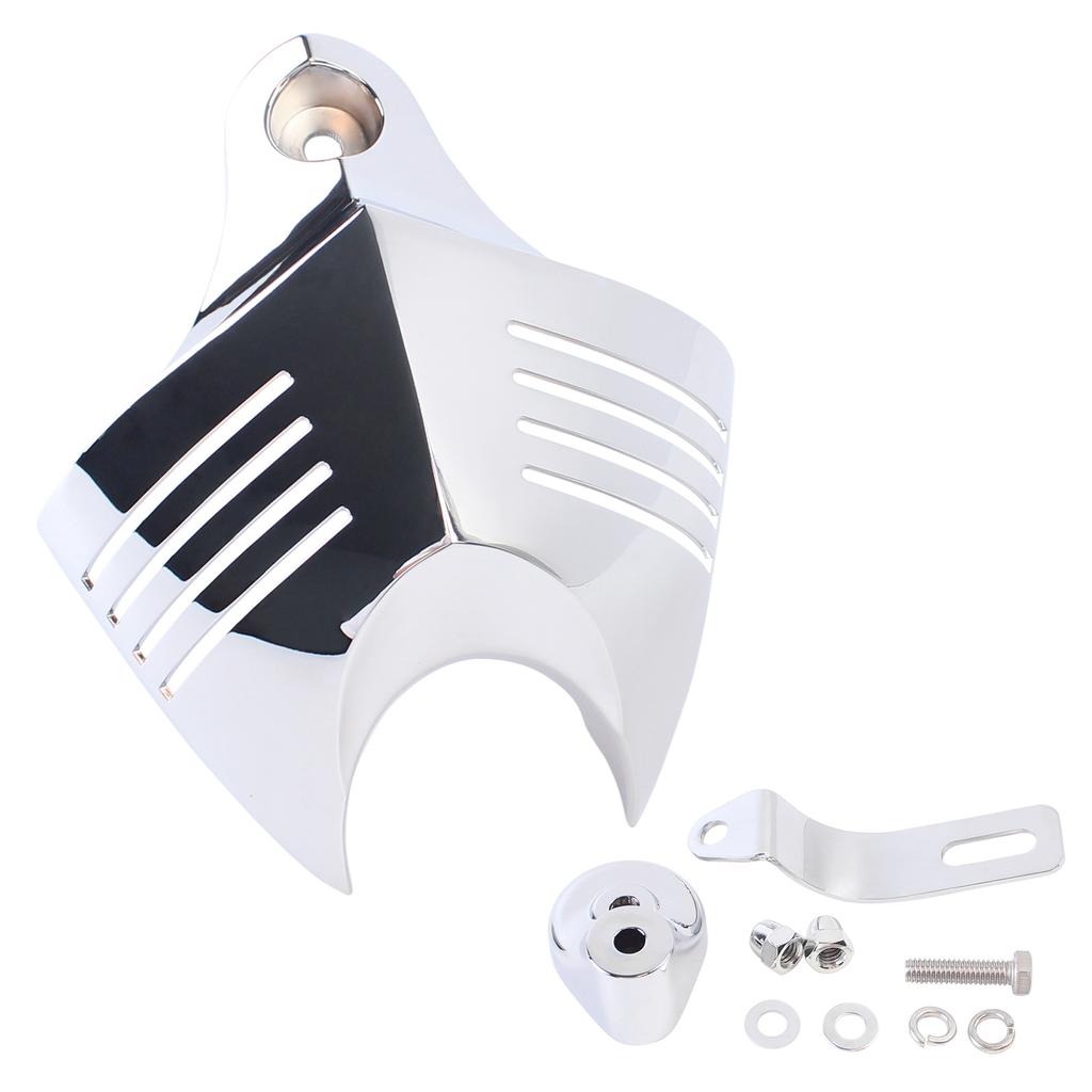 Mptprcycle Chrome Twin Horn Cover Cowbell For Harley Big Twins V-Rods 1992-2020