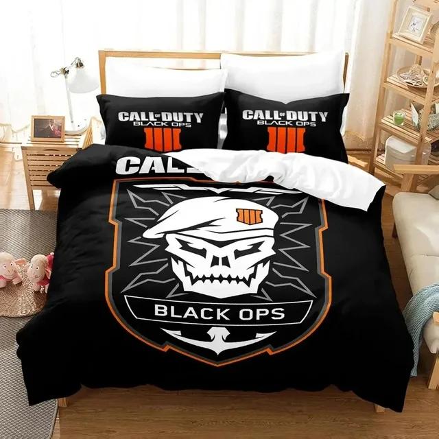 Call of Duty Black Ops Logo Bedding Set Duvet Cover Bed Set Quilt Cover Pillowcase Comforter  Queen Size Bed Linen COD