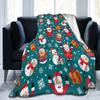 3D Print Merry Christmas Blanket Sofa Cover Throw Santa Claus Xmas New Year Blanket Fleece Warm Bed Blankets for Bedroom Couch