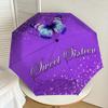 1pc Butterfly Automatic Folding Umbrella, Heavy Duty 8 Rib Iron Frame,  Suitable for Travel, Daily Use, Birthday, Decor Gift m0104098