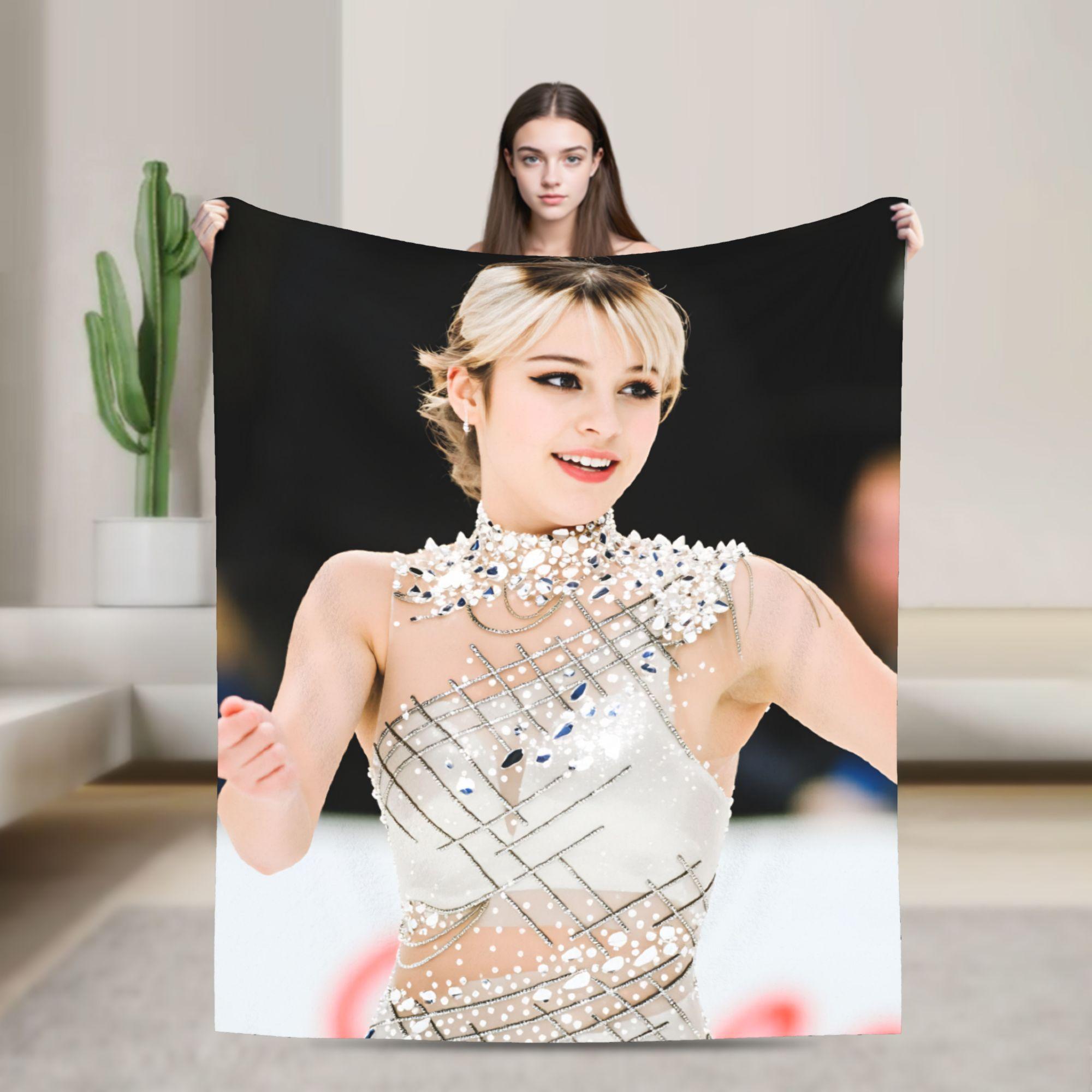 

Alysa Liu Blankets Girls Flannel Throw Blanket For Living Room Soft Comfy DIY Quality Bedspread Gift 80x120cm