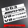 Compatible with Mercedes G63 Rear Emblem & V8 BITURBO AMG Side Sticker.